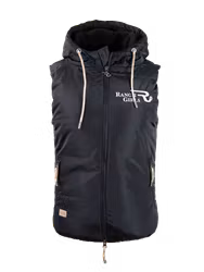 Ranch Girls Hooded Vest Pam Black