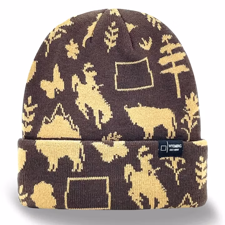 Wyoming State Icon Knitted Beanie