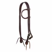 Western One Ear Bridle With Throatlatch (brass)
