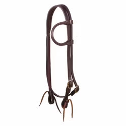 Western One Ear Bridle With Throatlatch (brass)