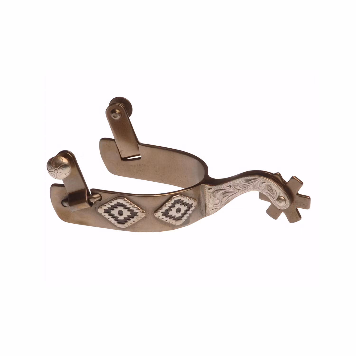 Pool´s Burnished Western Spurs With Diamond Decorations