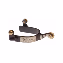 Pool´s Black Spurs With Metal Plate