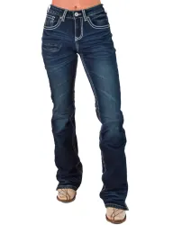 Cowgirl Tuff Co Boot Stitch White Flanell
