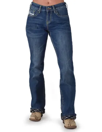 Cowgirl Tuff Co Flanelljeans DFMI Medium
