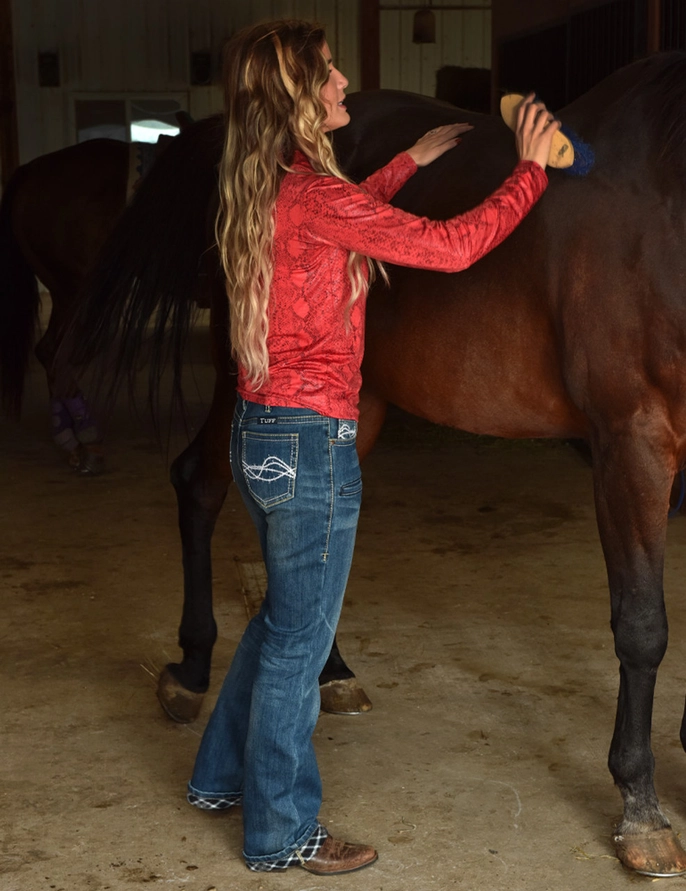Cowgirl Tuff Co Flanelljeans DFMI Medium