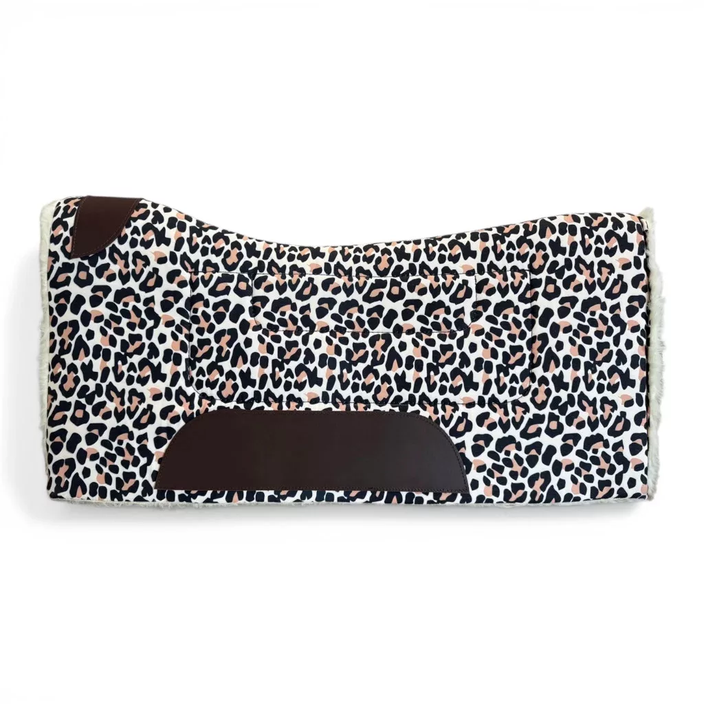 Cayuse Canvas Cheetah Panther Print Western Saddle Pad