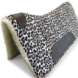 Cayuse Canvas Cheetah Panther Print Western Saddle Pad