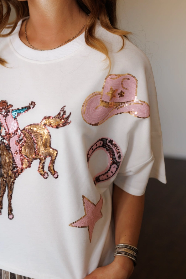 Howdy Hanny T-shirt Bucking Horse
