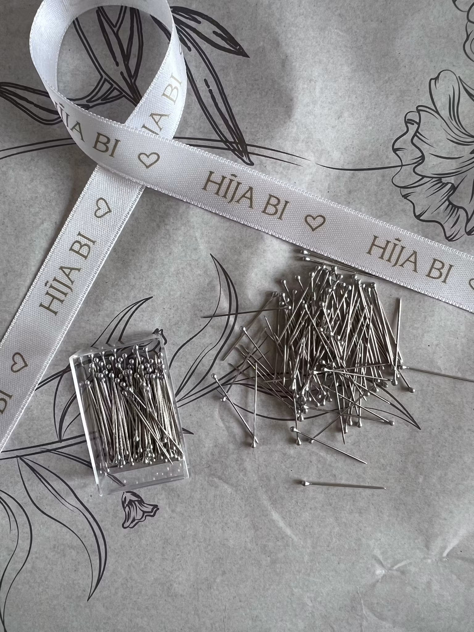 Hijab nåler sølv