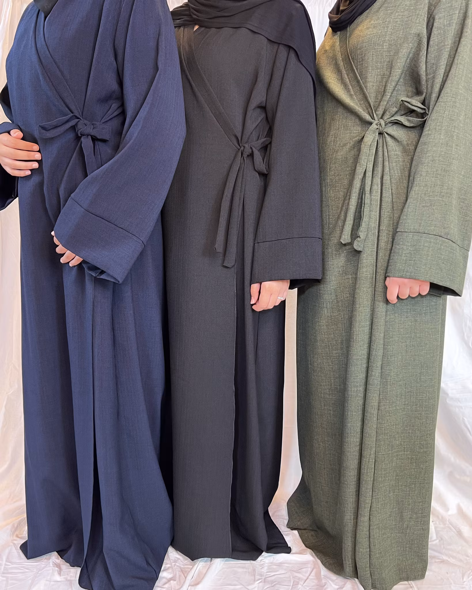Navy side wrap abaya