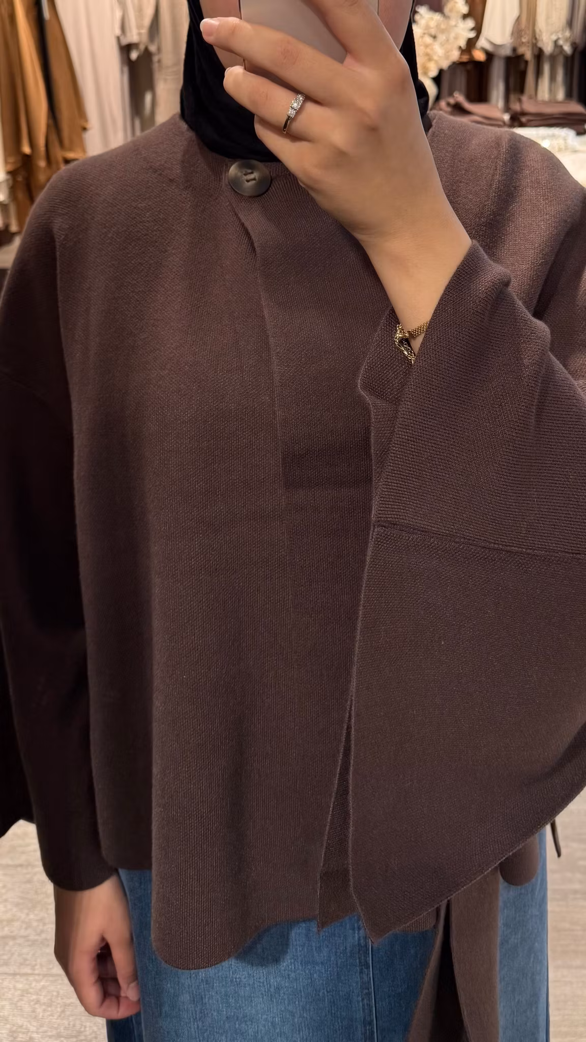 JAKKE MED SKJERF BRUN