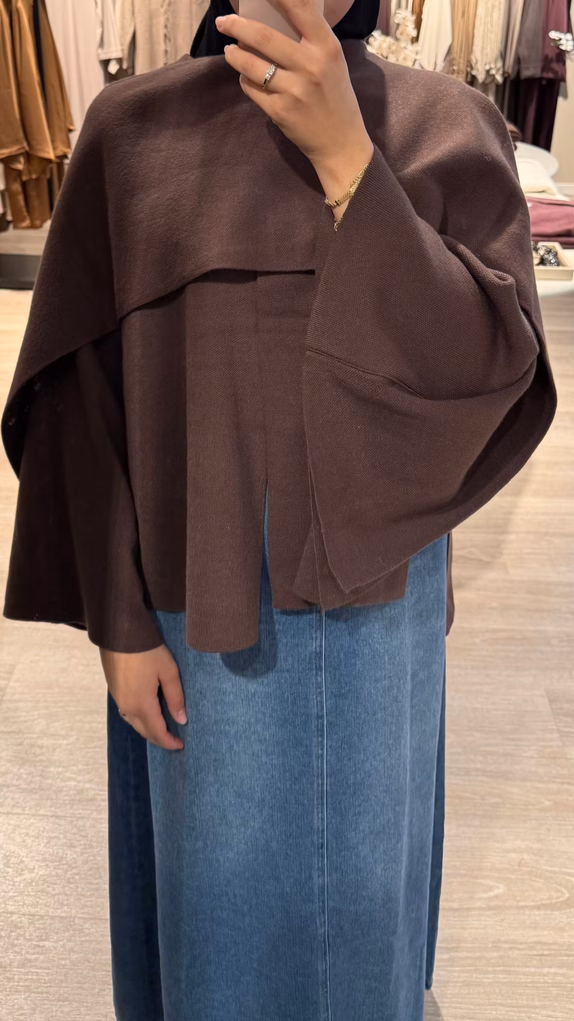 JAKKE MED SKJERF BRUN