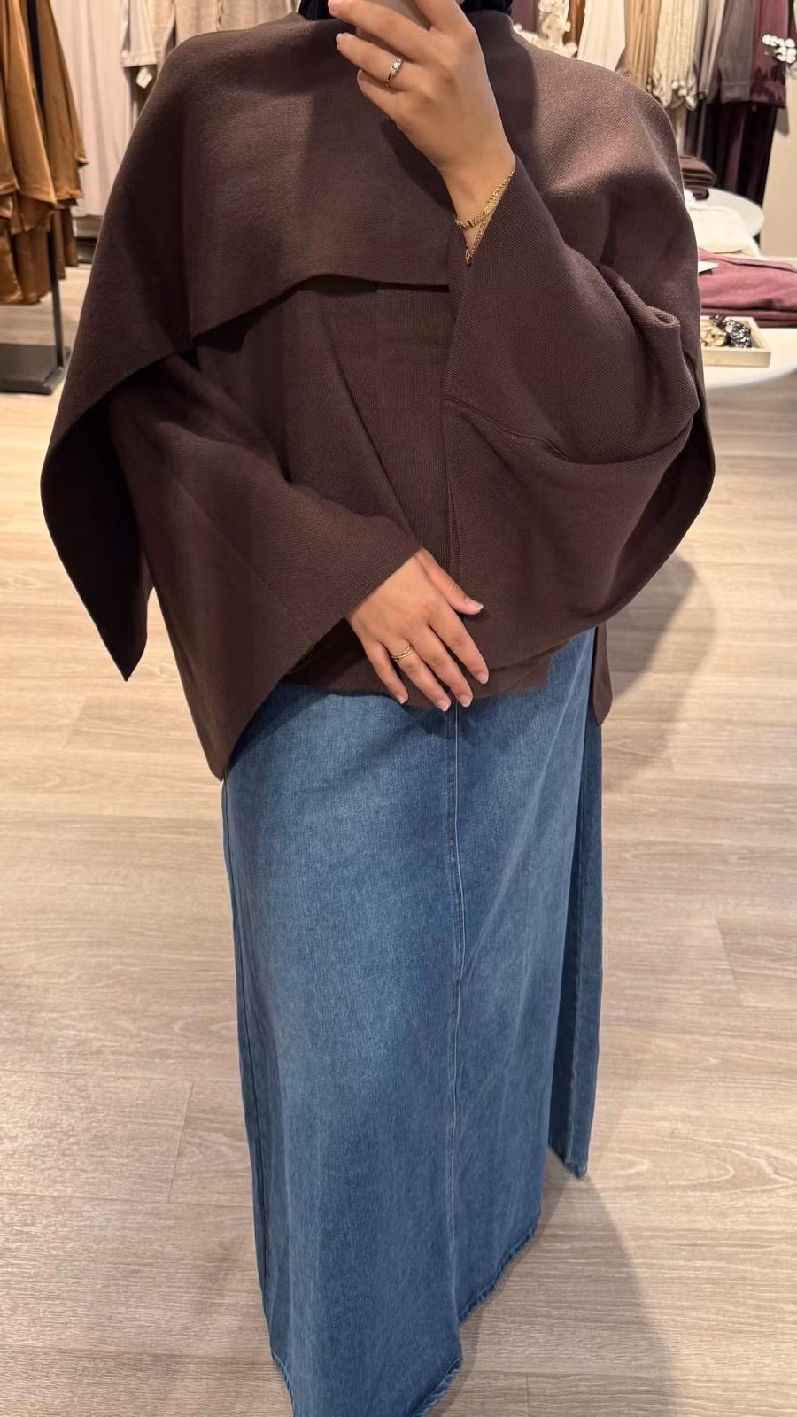 JAKKE MED SKJERF BRUN