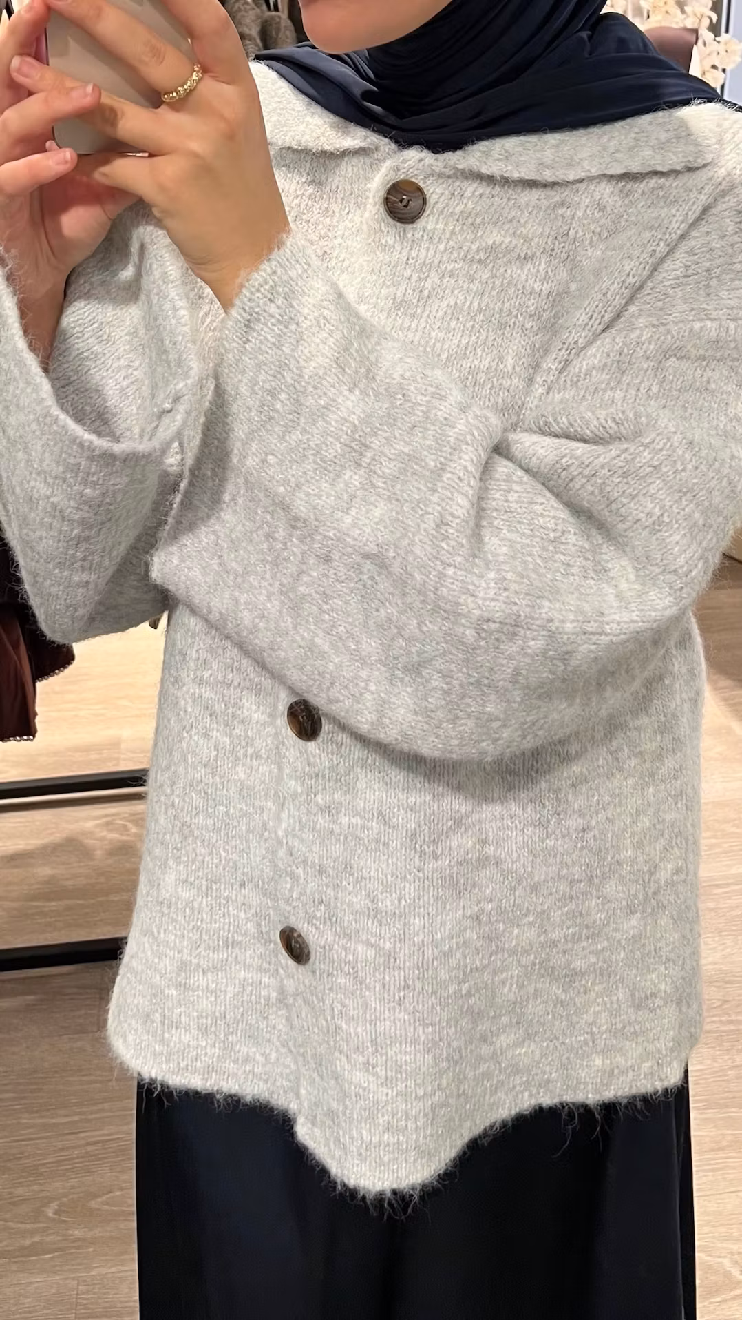 ALMA CARDIGAN - LYS GRÅ