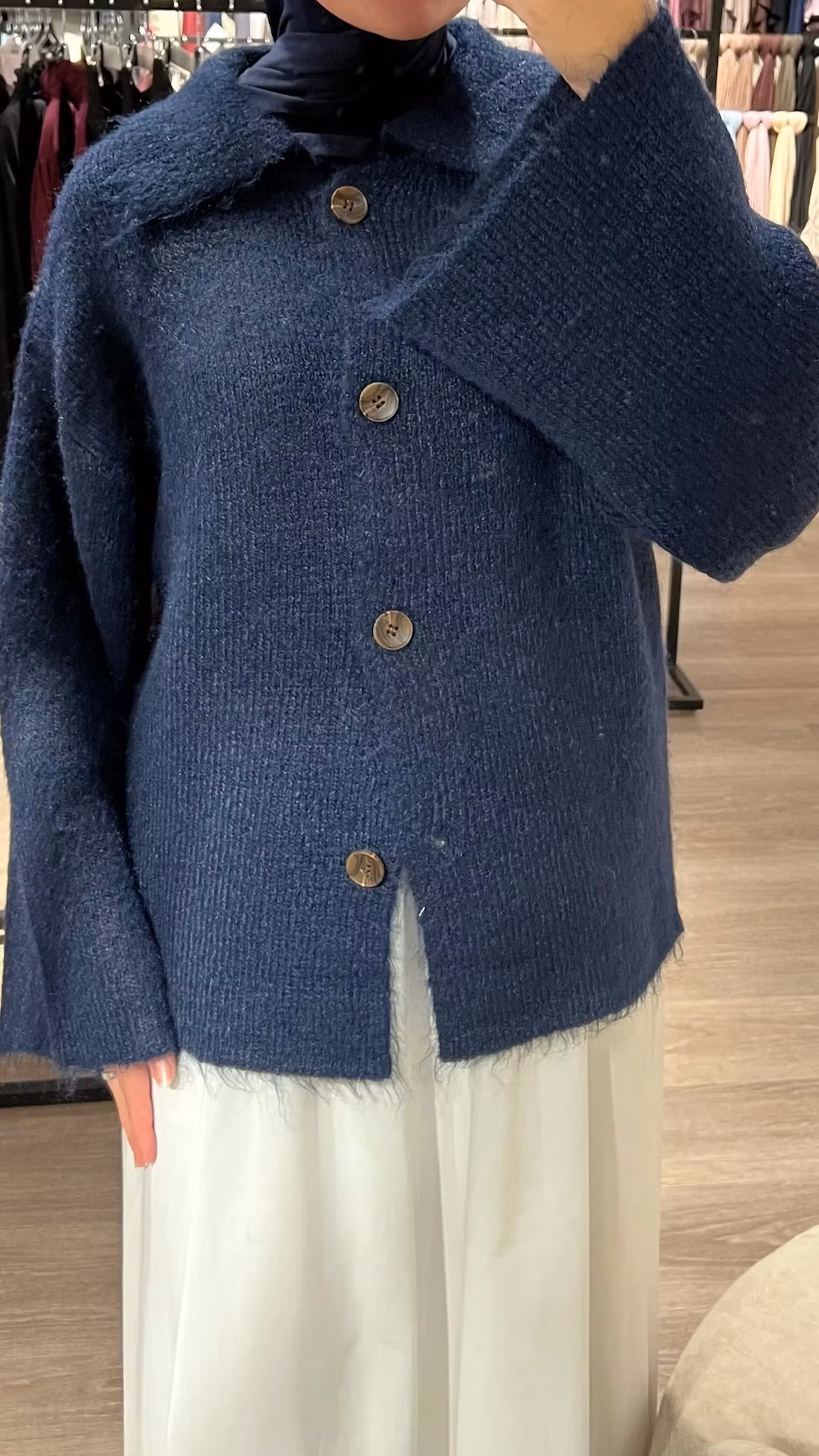 ALMA CARDIGAN - MARINEBLÅ