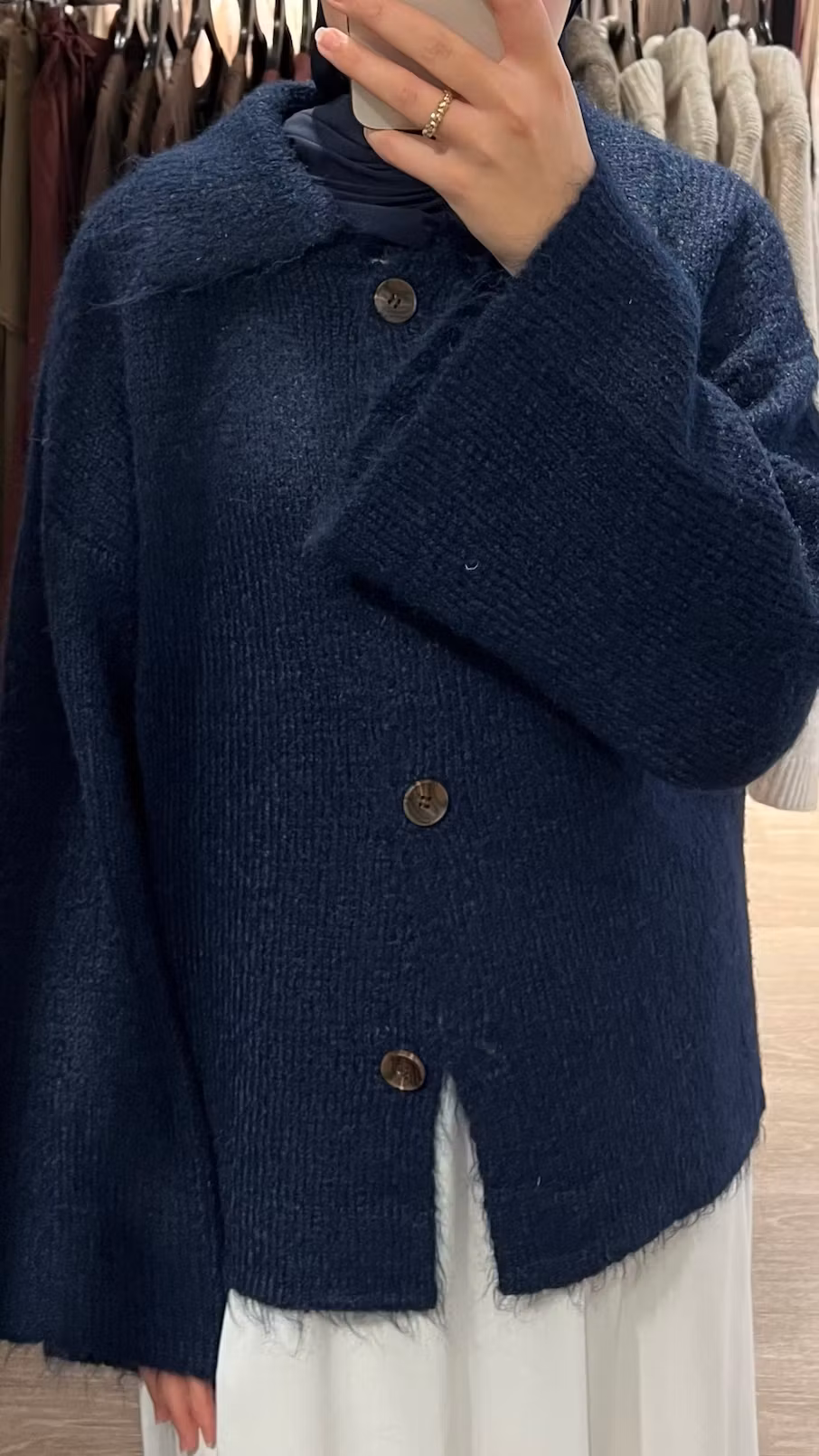 ALMA CARDIGAN - MARINEBLÅ