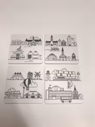 Glasunderlägg med Helsingborgsmotiv