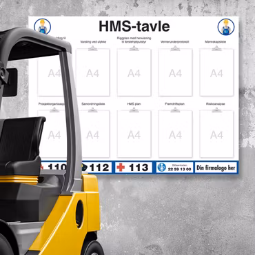 HMS tavle med din logo