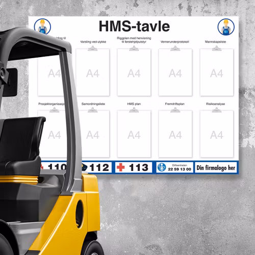 HMS tavle med din logo