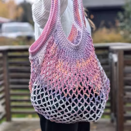 Handlenett i 100% bomull (Flerfarget)