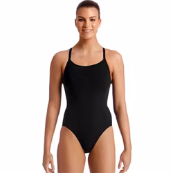 Funkita Baddräkt Still Black Diamond Back