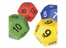 Stor 12-sidig Tärning  4-pack