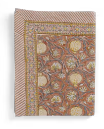 Chamois Duk Tangier Pomegranate Rusty Red & Grey 150x230cm