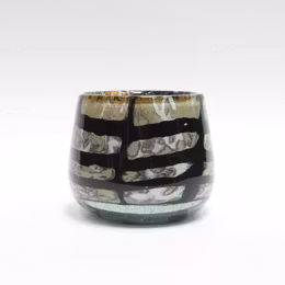 Ljuslykta Unik Droppe, Brun m Svarta Linjer