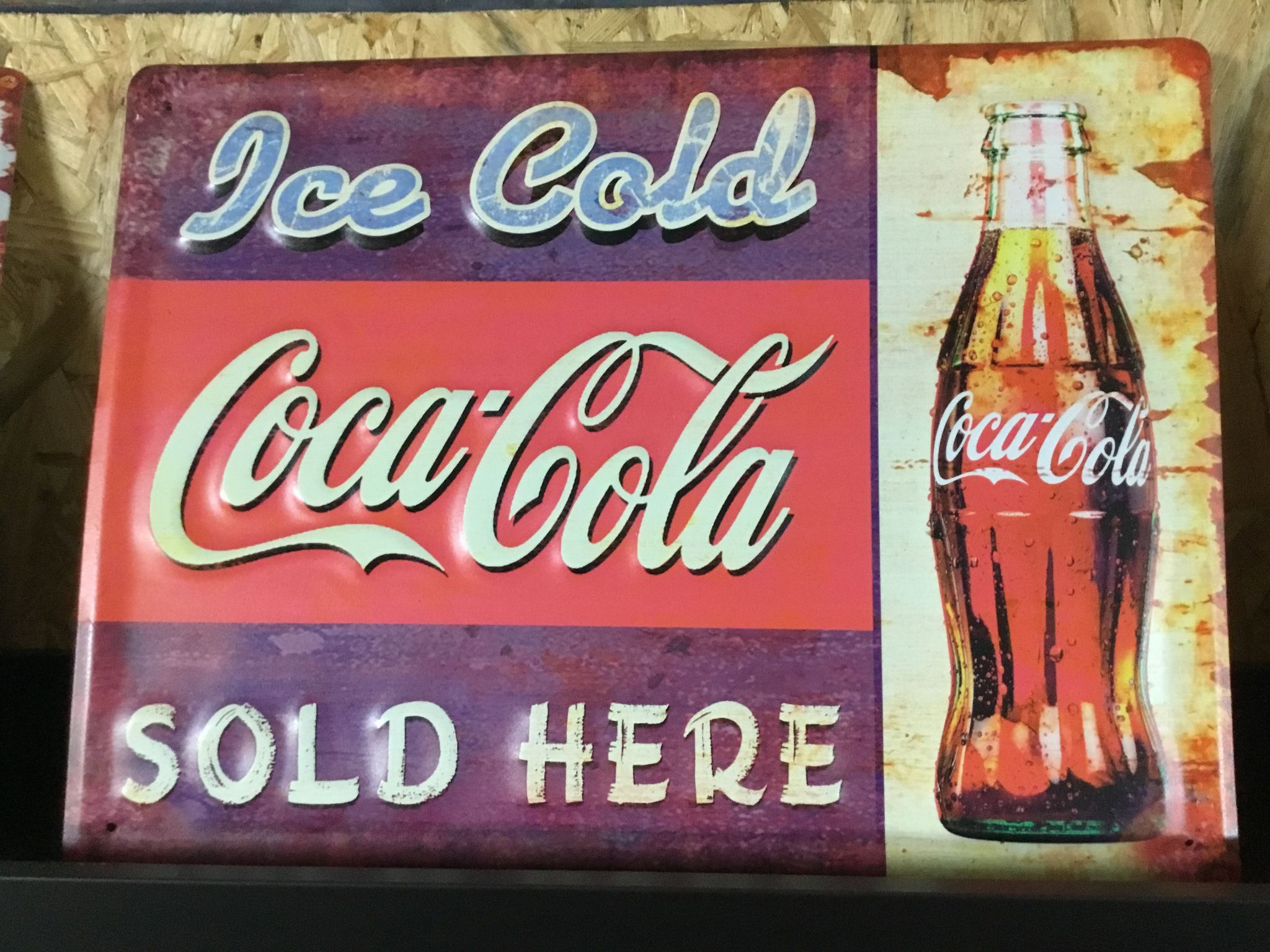 Coca cola Plåtskylt