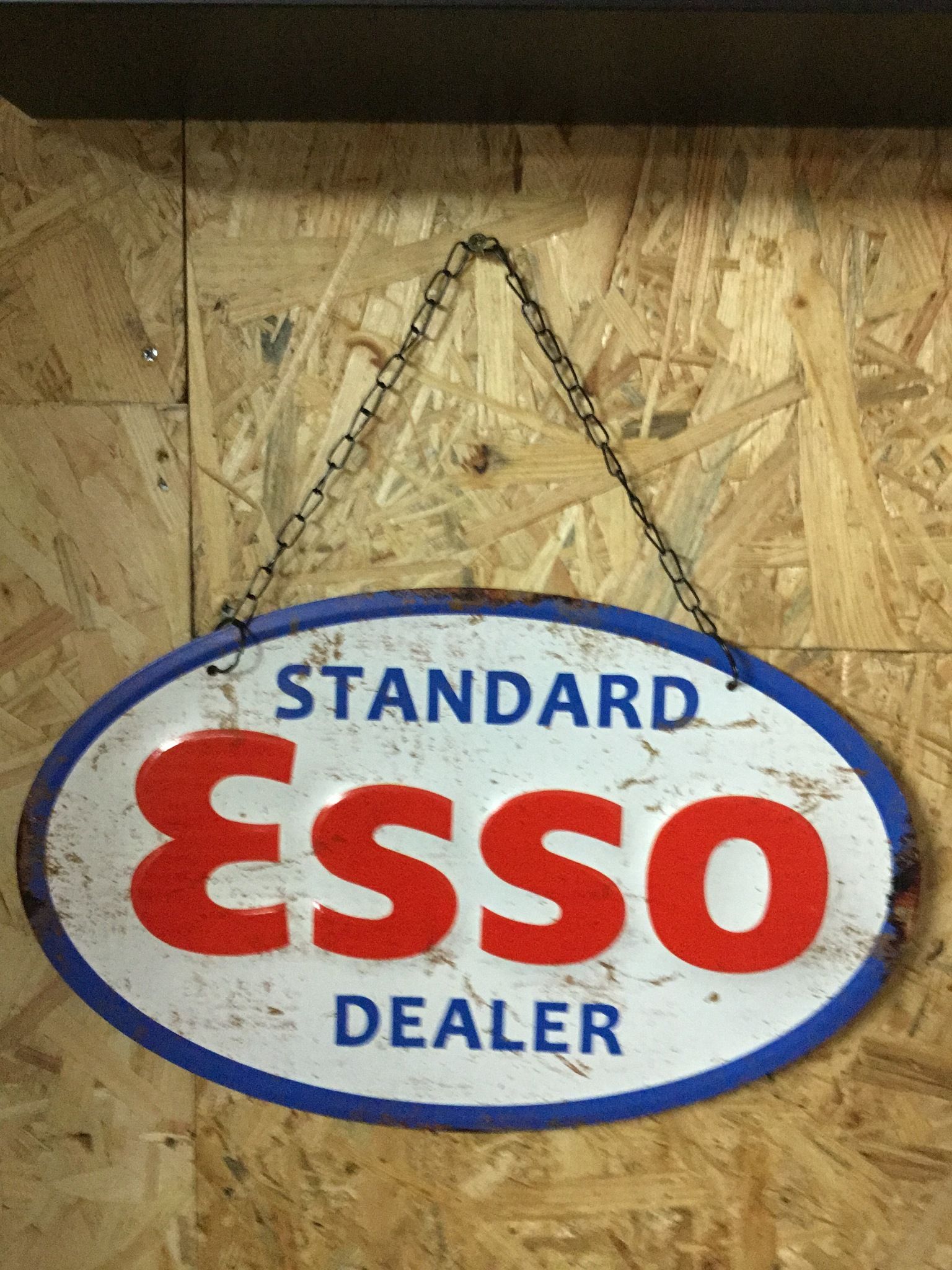 Plåtskylt Esso