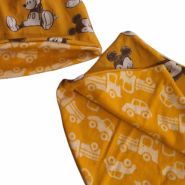 Ullfôret sett lue og hals 3-6 år mus