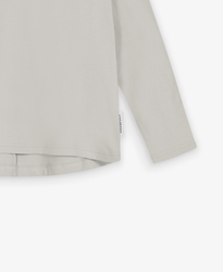 Enfärgad långärmad t-shirt grå