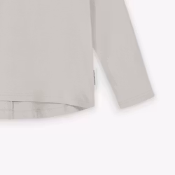 Enfärgad långärmad t-shirt grå