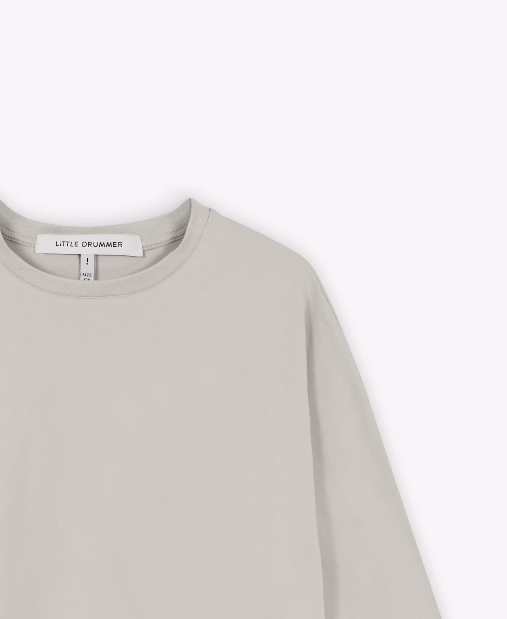 Enfärgad långärmad t-shirt grå