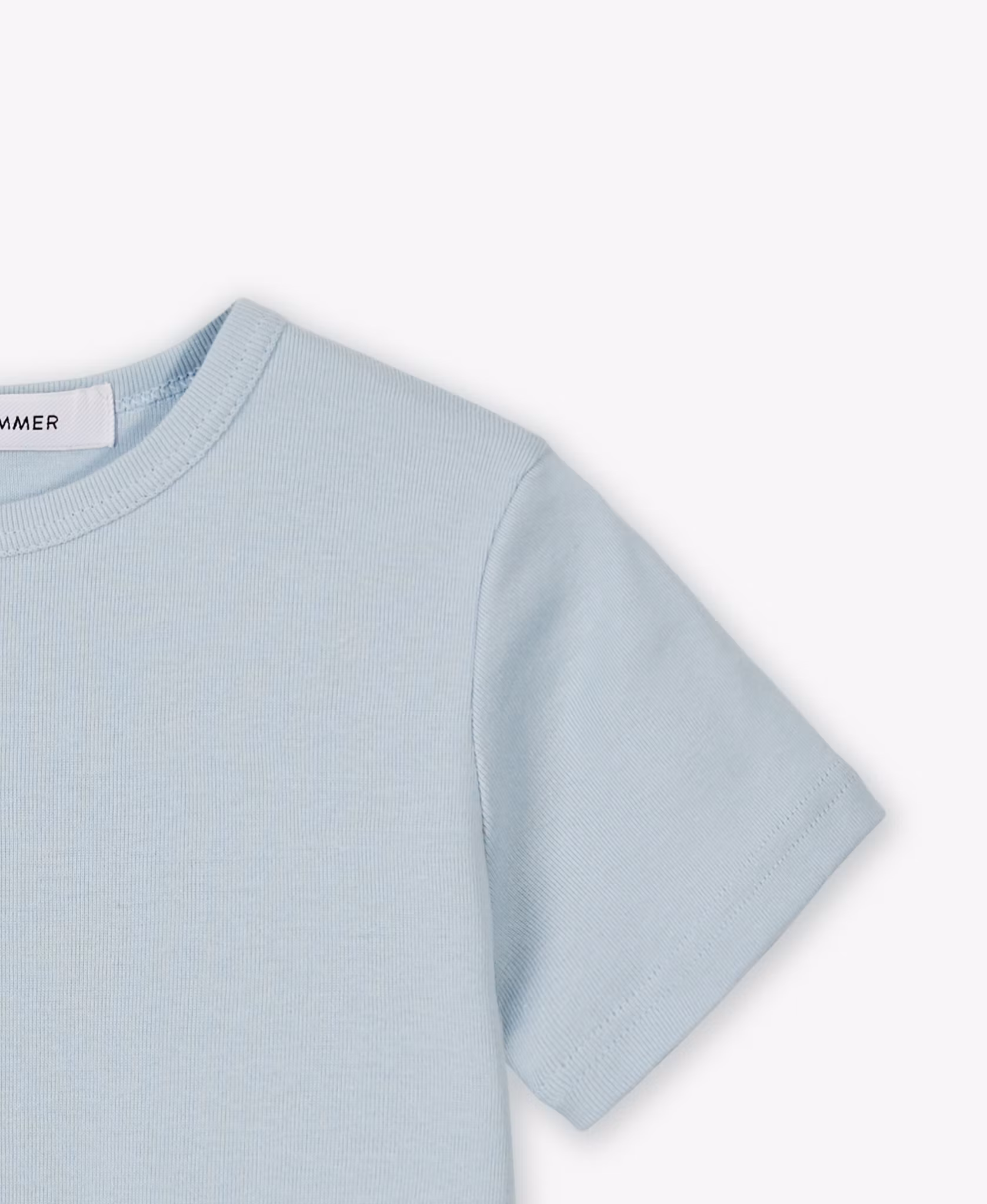 Trikåpyjamas kortärmad blå