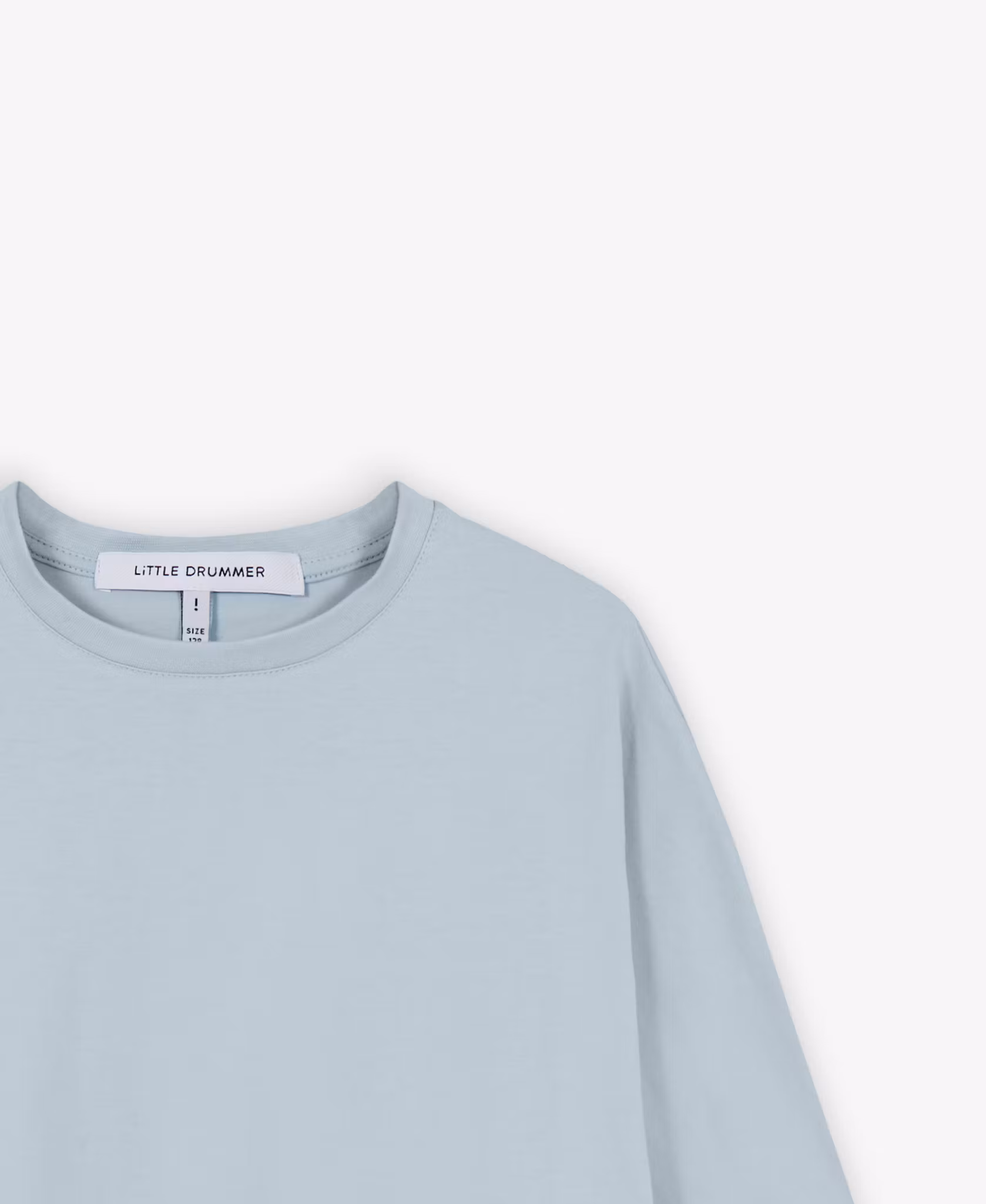 Enfärgad långärmad t-shirt blå