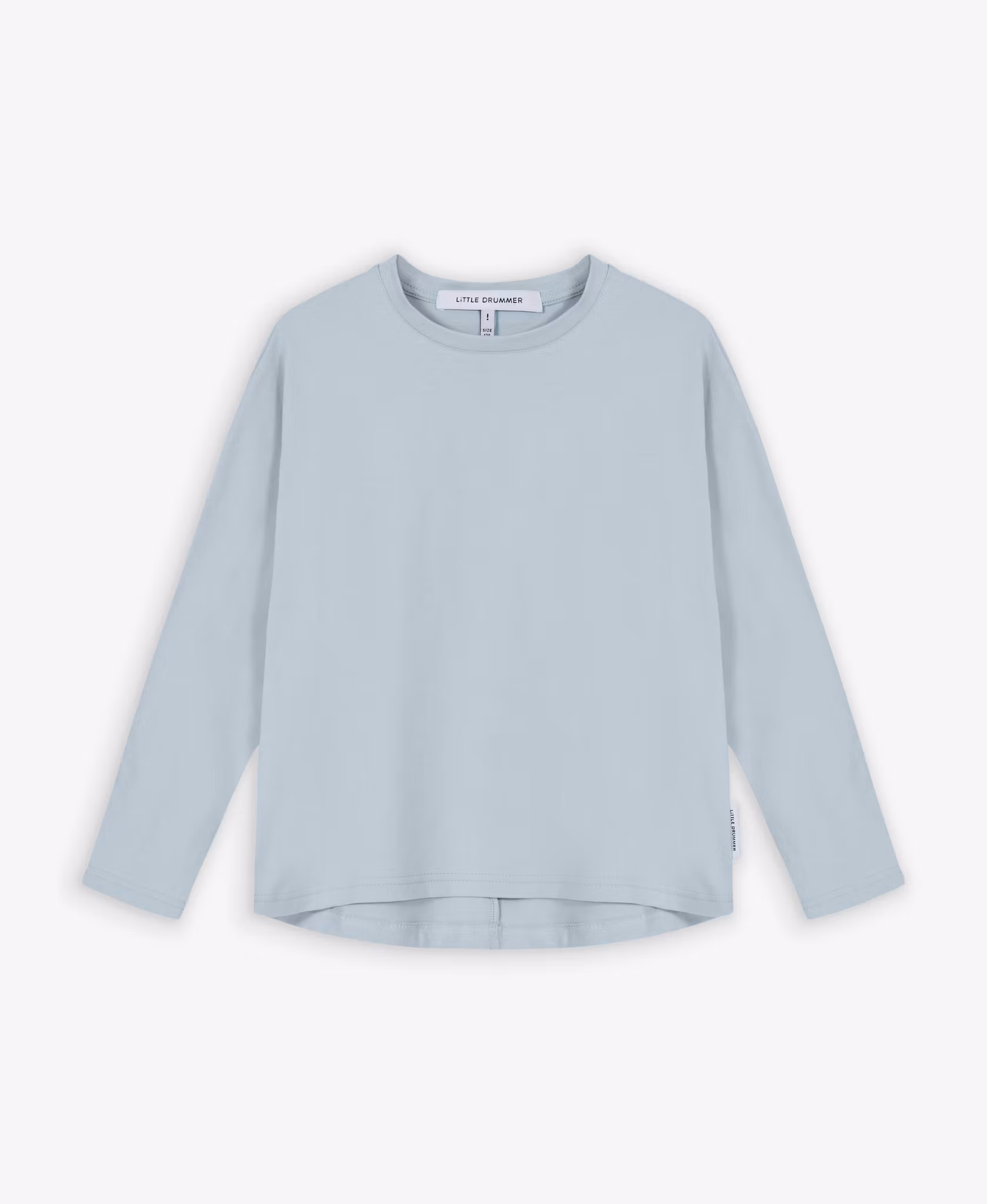 Enfärgad långärmad t-shirt blå