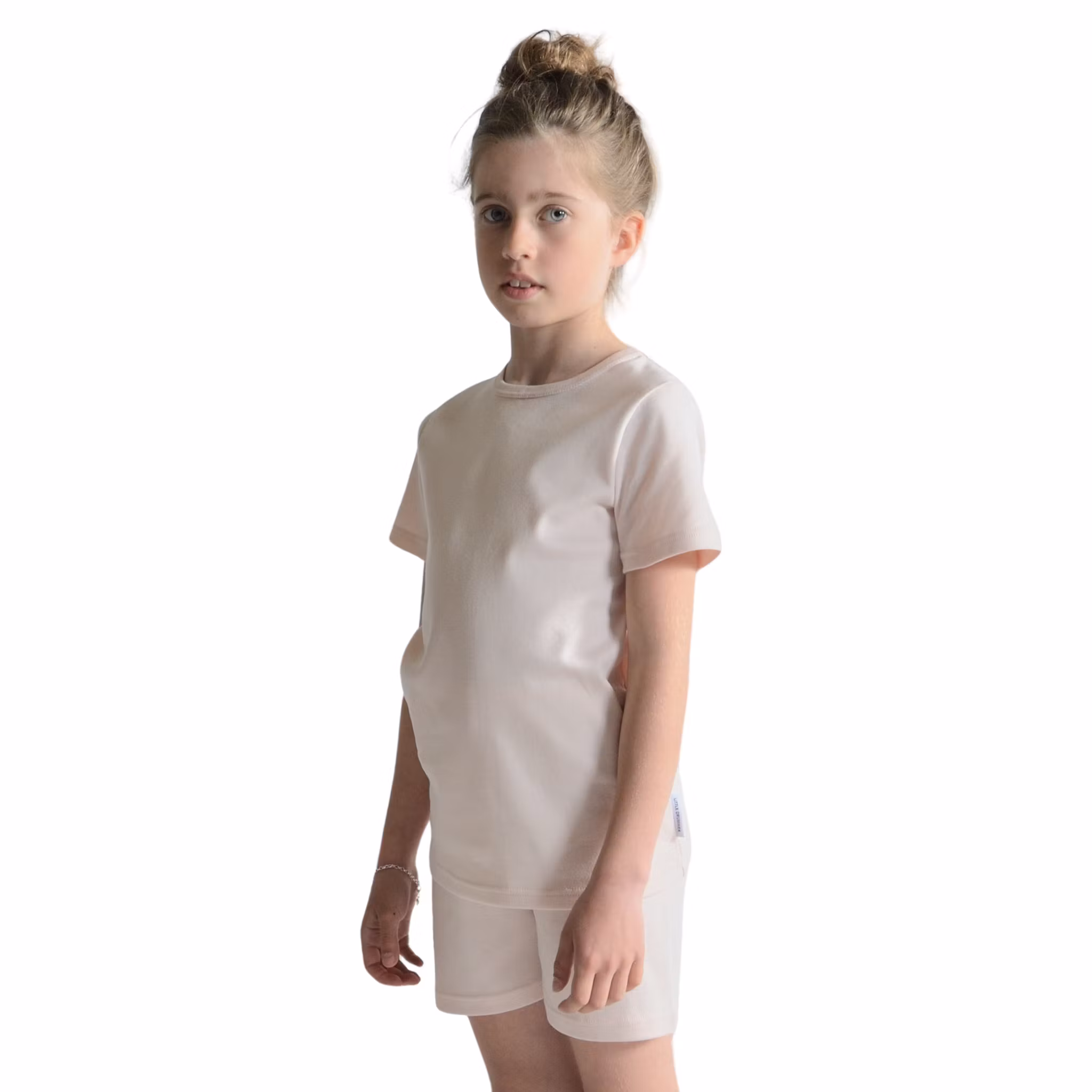 Trikåpyjamas kortärmad rosa