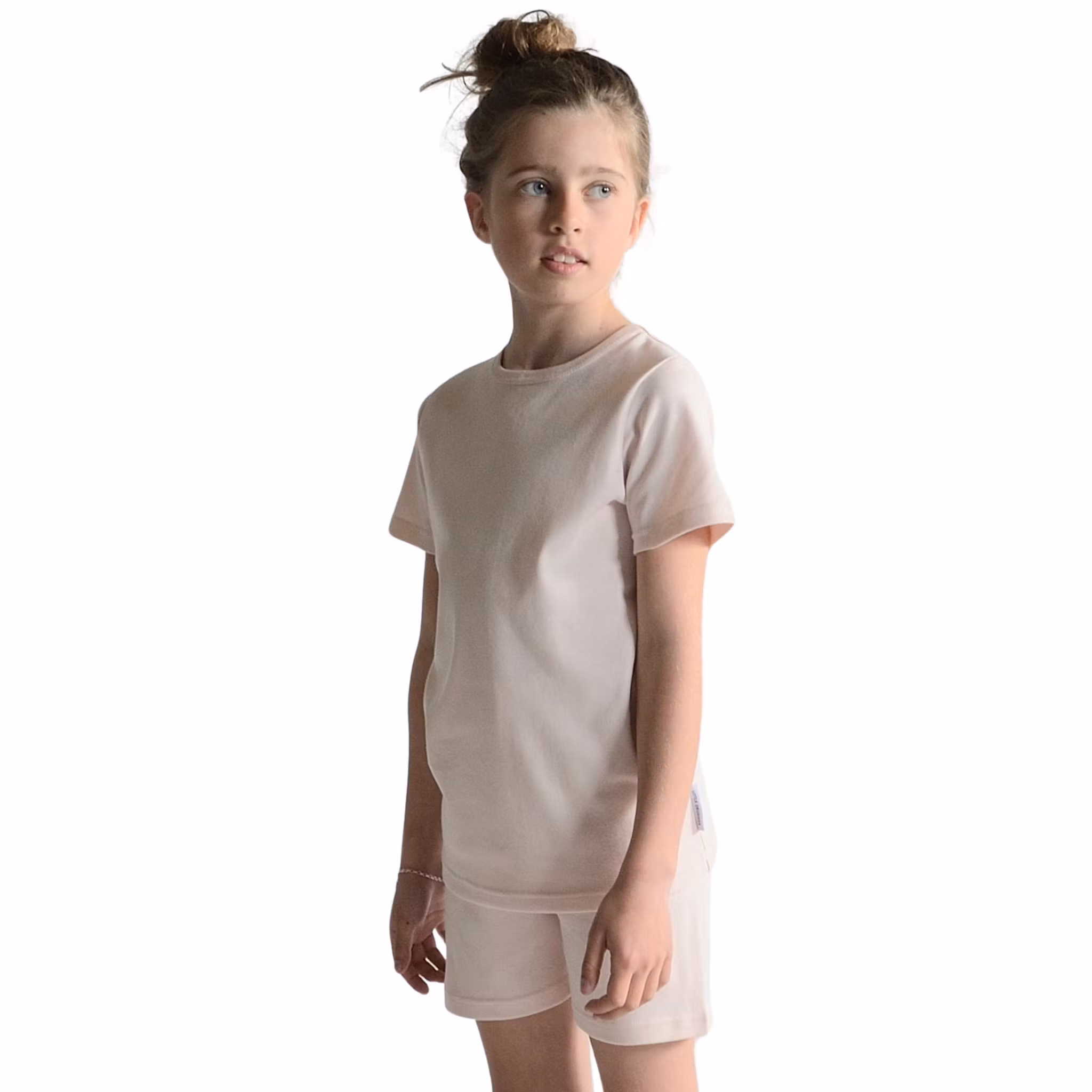 Trikåpyjamas kortärmad rosa