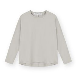 Enfärgad långärmad t-shirt grå