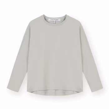 Enfärgad långärmad t-shirt grå