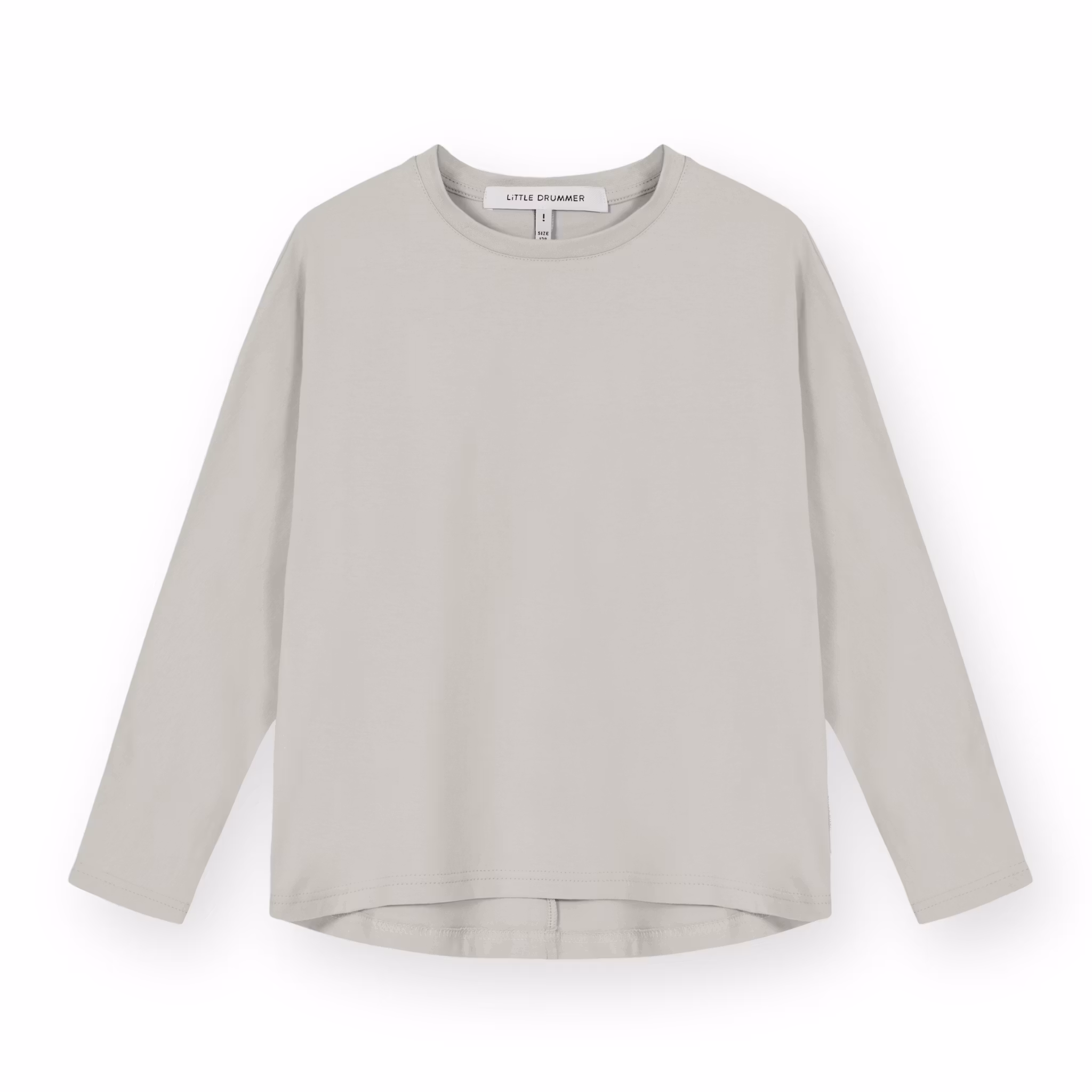 Enfärgad långärmad t-shirt grå