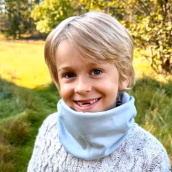 Ribbad tubhalsduk blå