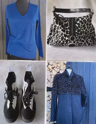 Vintage-kappor, väskor, skor och toppar