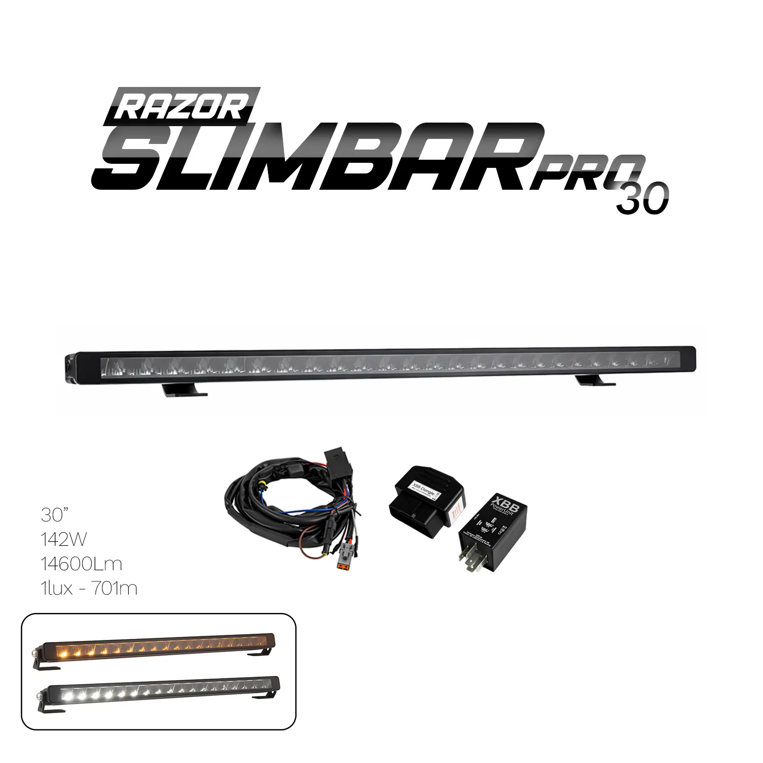 Led Rabar Sharpener Led Bar kit - Razor Slimbar Pro - 30