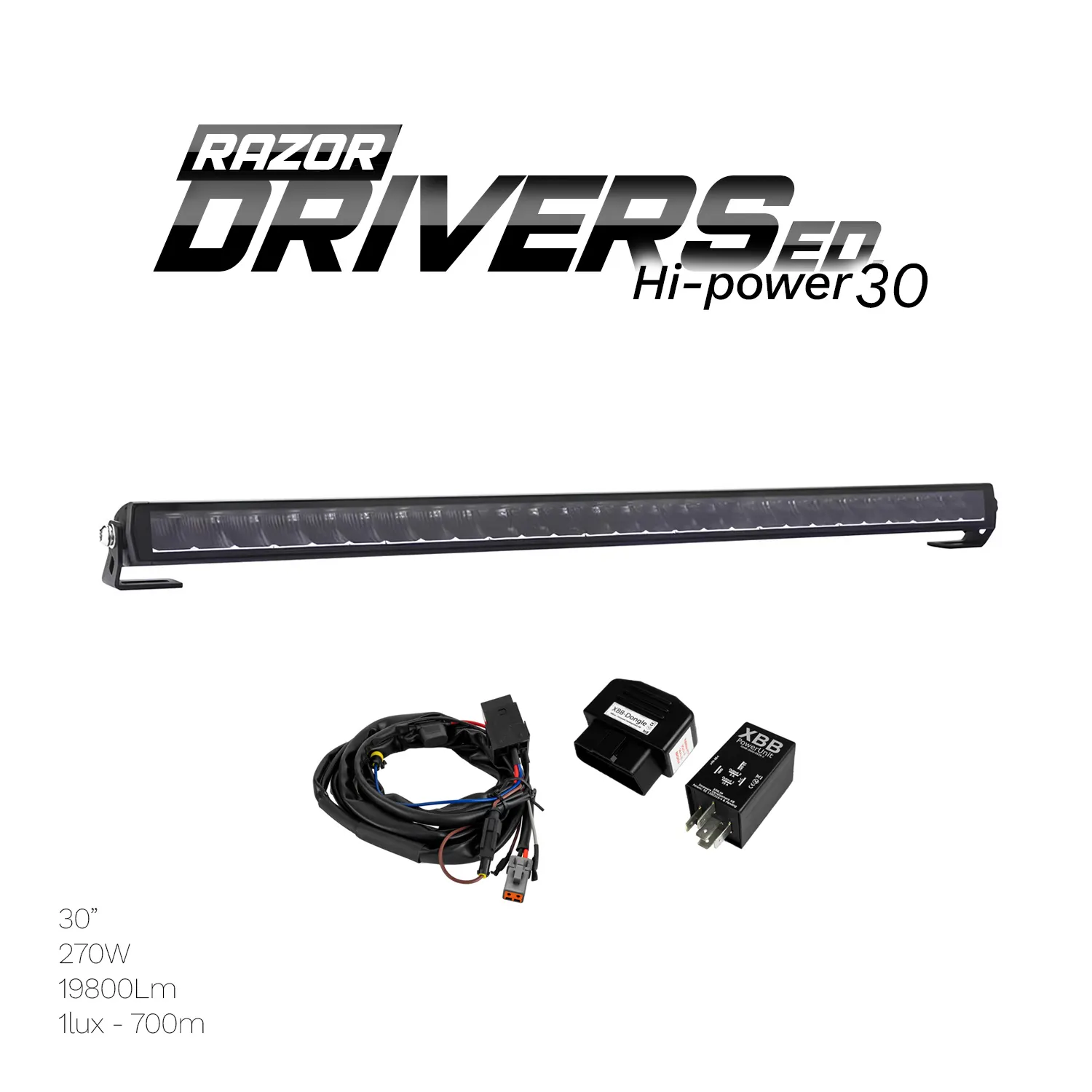 Jacked Up Razor Led Led Bar kit - Razor Drivers Ed. Hi-Power - 30