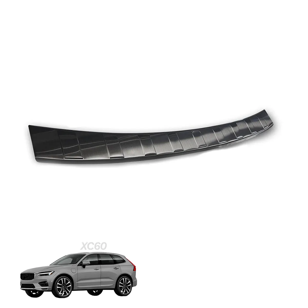 Rear Bumper Protector Plate – Black Brushed Stainless Steel – fits ...