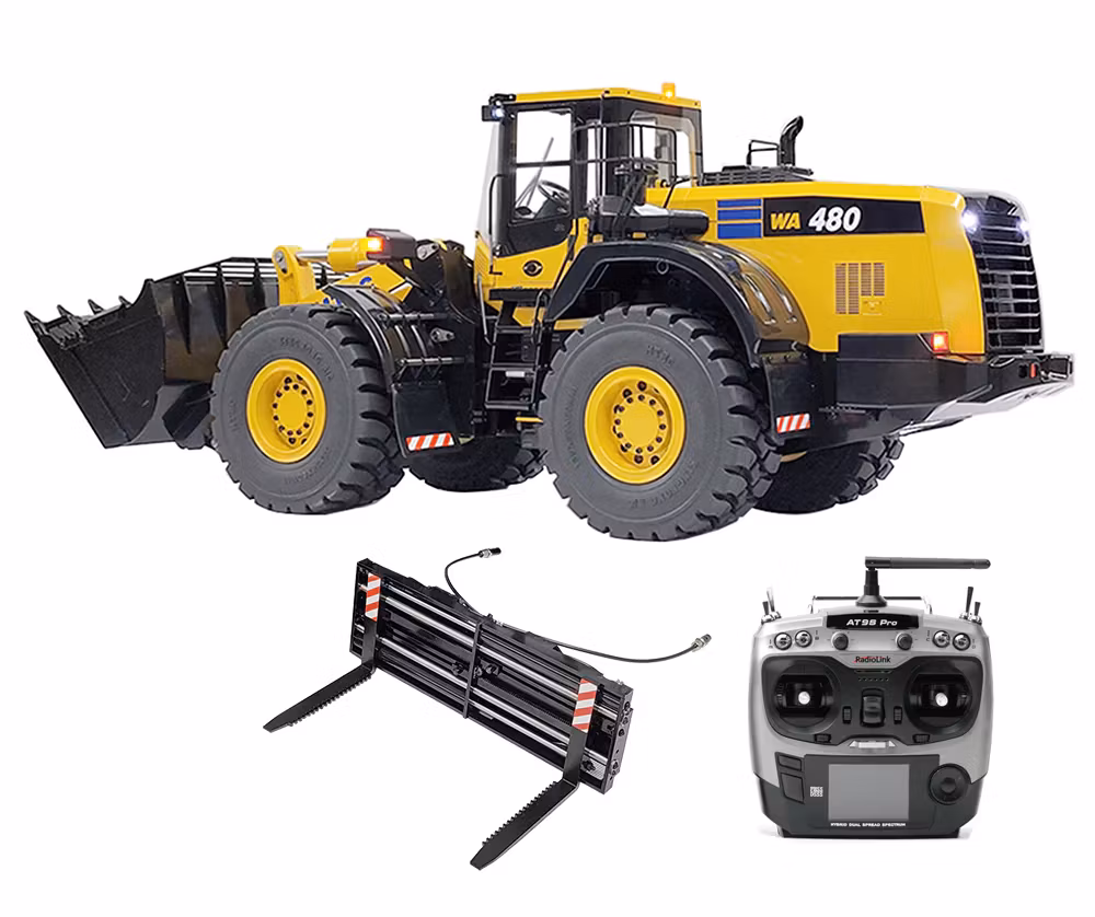 High End Komatsu 1/14 RC Hydraulic Wheel Loader WA480 Model