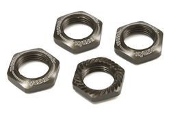 KYOSHO 17MM WHEEL NUT (GUNMETAL /4PCS/SERRATED) IFW472GM