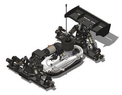 HB Racing D8 Race Spec 1/8 Nitro Buggy, Utan Kaross - KIT